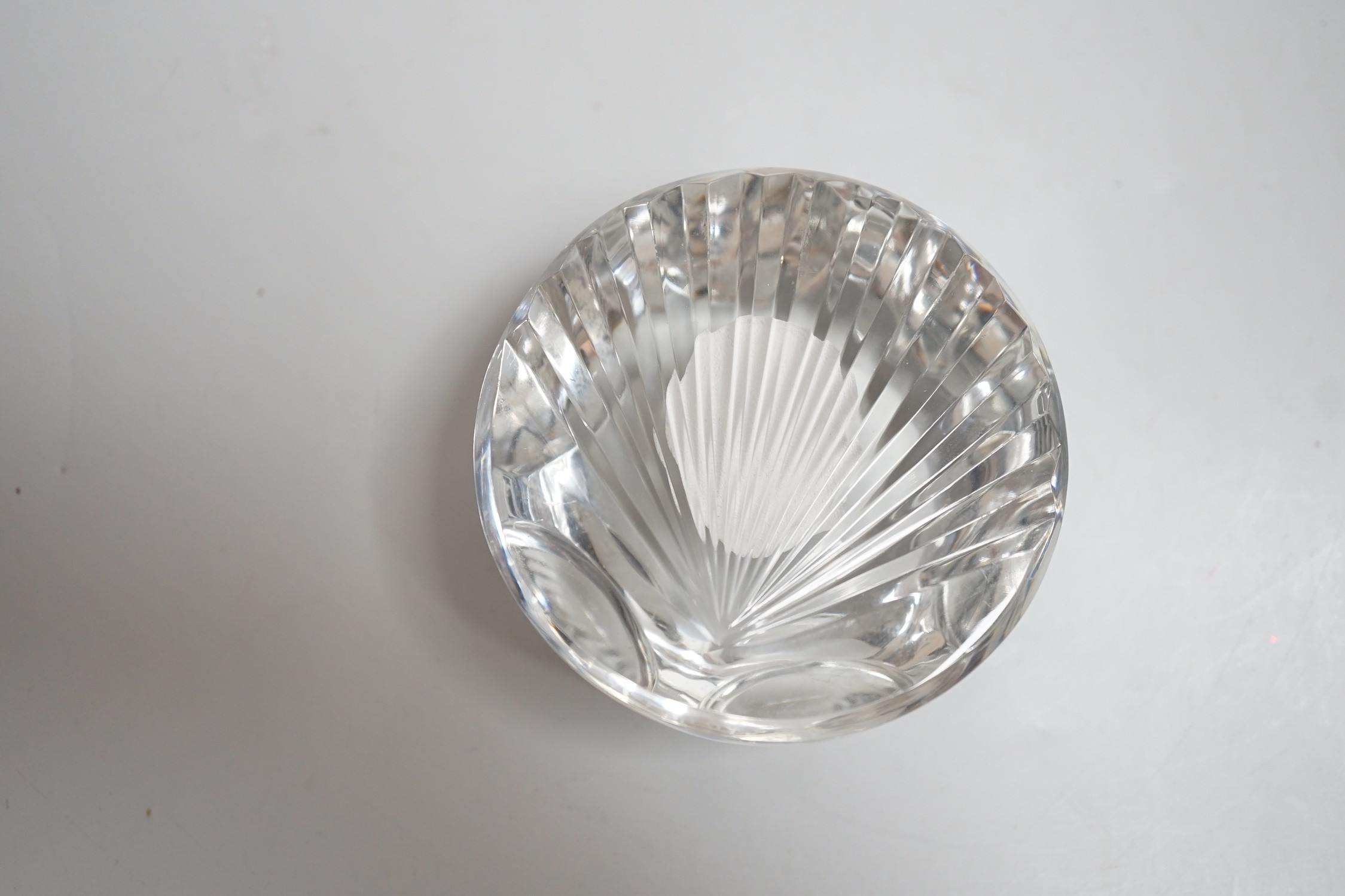 A Baccarat 'Churchill' sulphide glass paperweight